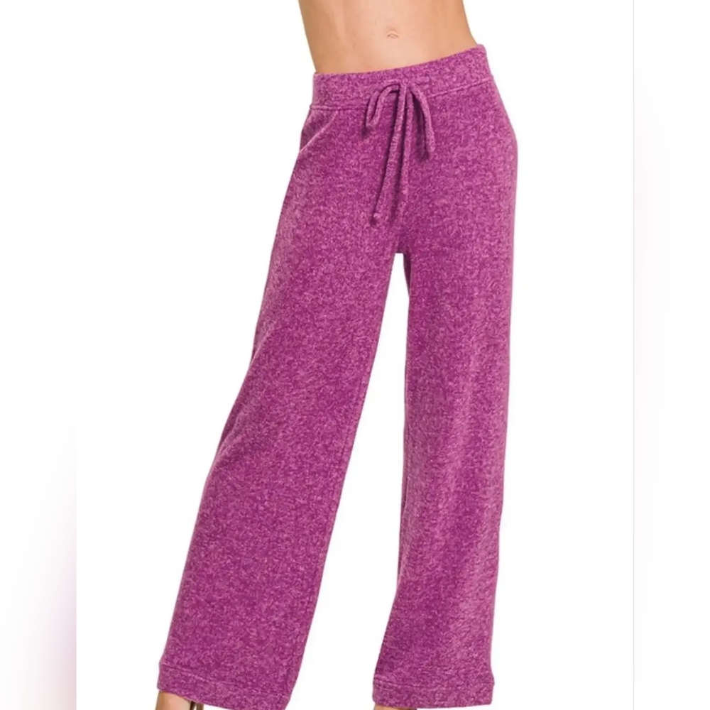 Lt Plum Soft Brushed Hacci Lounge Pants
